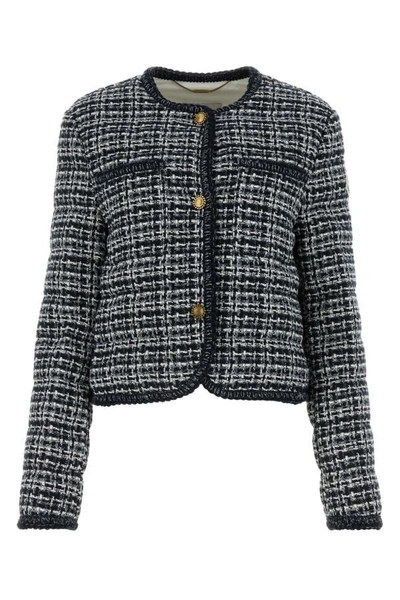 Shop Moncler Woman Two-tone Tweed Eliadi Down Jacket In Multicolor