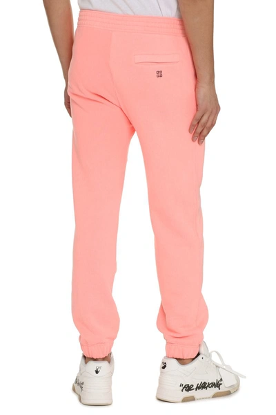 Shop Givenchy Logo Print Sweatpants In Coral