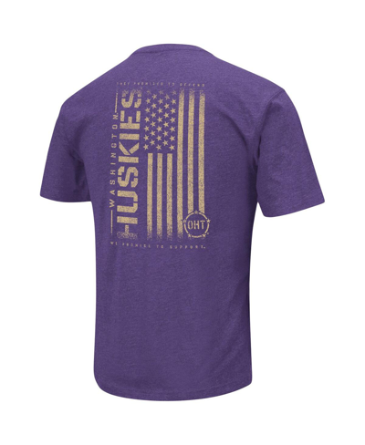 Shop Colosseum Men's  Purple Washington Huskies Oht Military-inspired Appreciation Flag 2.0 T-shirt