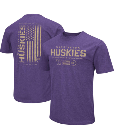 Shop Colosseum Men's  Purple Washington Huskies Oht Military-inspired Appreciation Flag 2.0 T-shirt