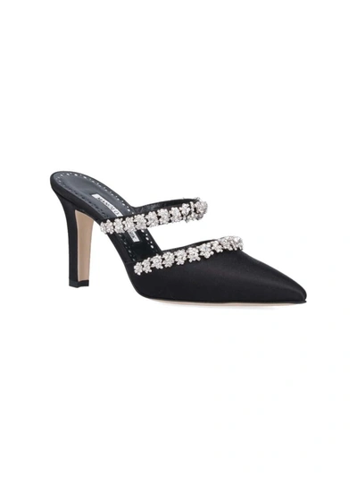 Manolo Blahnik Black Vedadamu Heels In Black