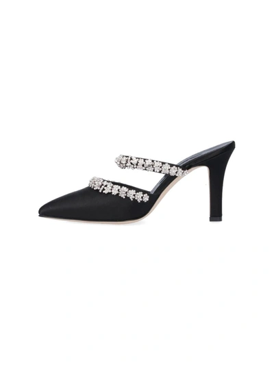 Manolo Blahnik Black Vedadamu Heels In Black