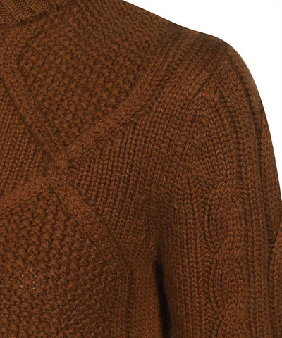 Shop Max Mara Fasto Cashmere-wool Blend Cropped Cardigan In Brown