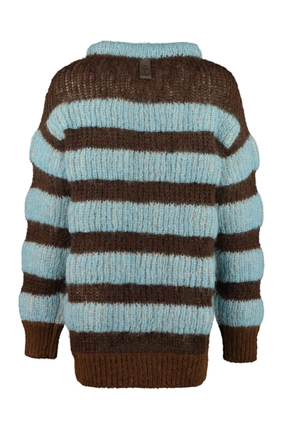 Shop Moncler 2  1952 - Striped Mohair Sweater In Multicolor