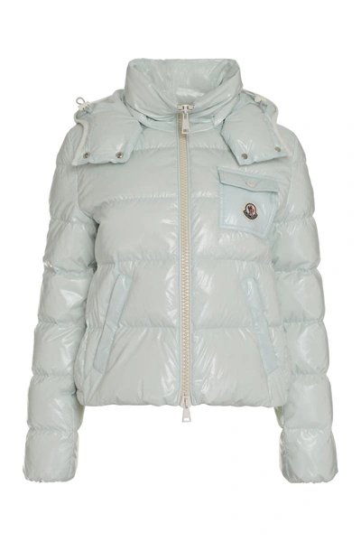 Shop Moncler Andro Hooded Full-zip Down Jacket In Blue