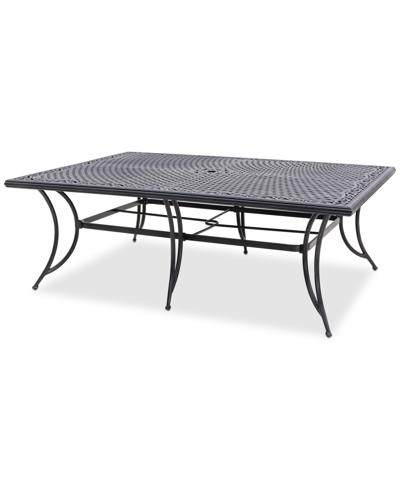 Agio Wythburn Mix And Match 84" X 60" Cast Aluminum Outdoor Dining Table In Pewter Finish