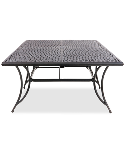 Shop Agio Wythburn Mix And Match 84" X 60" Cast Aluminum Outdoor Dining Table In Pewter Finish