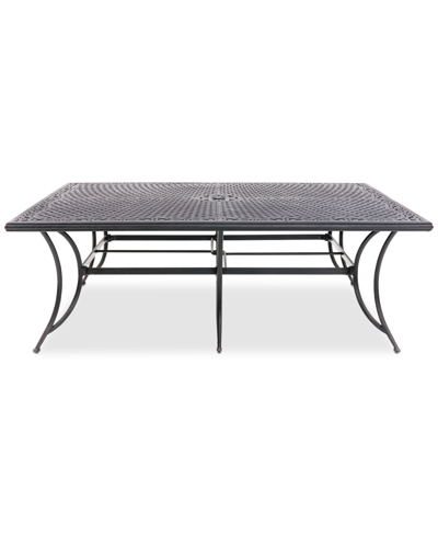 Shop Agio Wythburn Mix And Match 84" X 60" Cast Aluminum Outdoor Dining Table In Pewter Finish