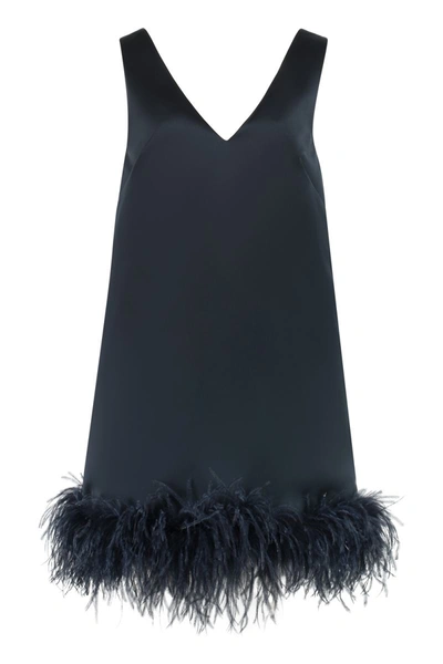 Shop P.a.r.o.s.h . Feather Dress In Black
