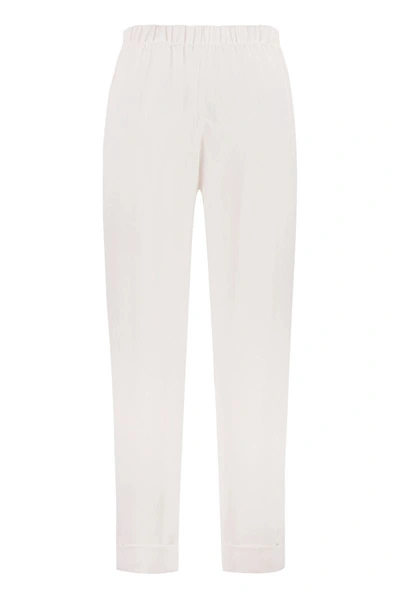 Shop P.a.r.o.s.h . High-waist Crêpe Trousers In White