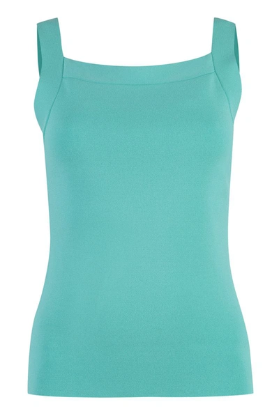 Shop P.a.r.o.s.h . Viscose Tank Top In Blue