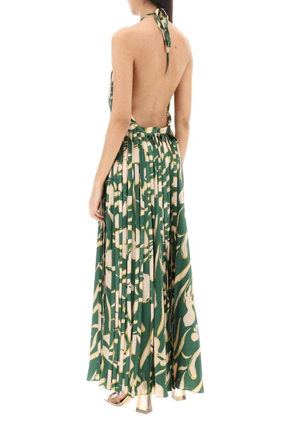 Shop Raquel Diniz Giorgia Fringed Maxi Dress In Green