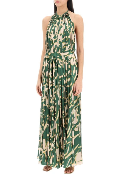 Shop Raquel Diniz Giorgia Fringed Maxi Dress In Green