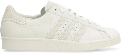 Shop Y-3 Adidas  Superstar Leather Low-top Sneakers In White