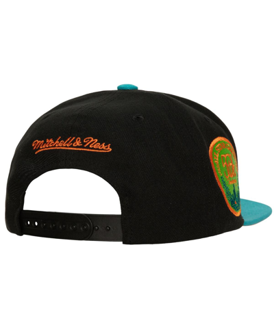 Mitchell & Ness Men's  Black, Teal Chicago White Sox Citrus Cooler Snapback Hat In Black,teal