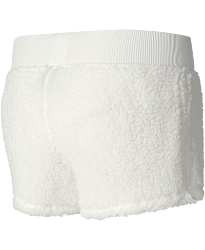 College Concepts Women's  Cream Miami Heat Fluffy Long Sleeve Hoodie T-shirt Shorts Sleep Set In Cream