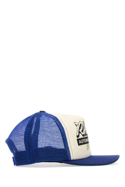 Shop Rhude Man Two-tone Polyester Blend Auto Racing Baseball Cap In Multicolor