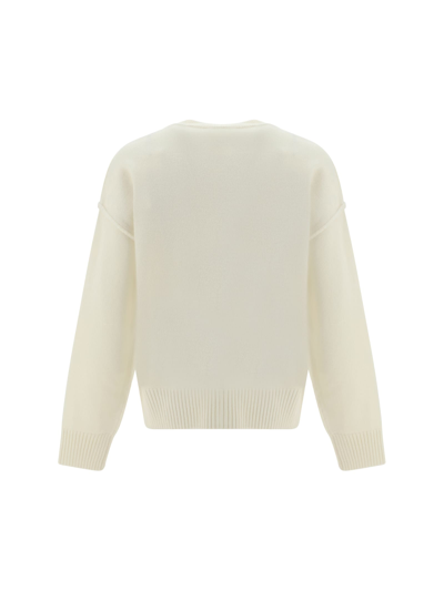 Shop Ami Alexandre Mattiussi Cardigan In Off White/red