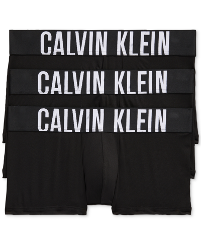Shop Calvin Klein Men's Intense Power Micro Low Rise Trunks In Black,black,black