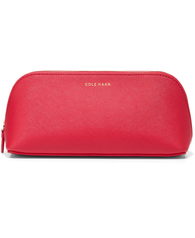 Shop Cole Haan Go Anywhere Small Leather Case In Hot Chilli