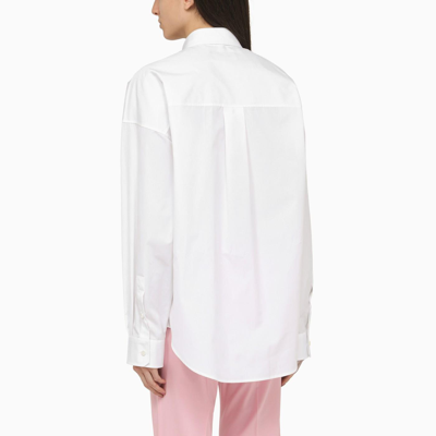 Shop Dsquared2 White Cotton Bib Shirt