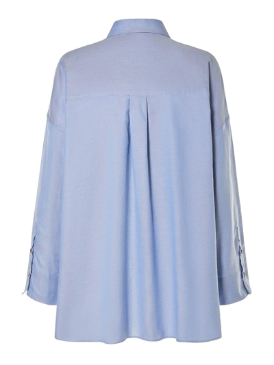 Shop 's Max Mara Buttoned Long-sleeved Shirt In Skyblu