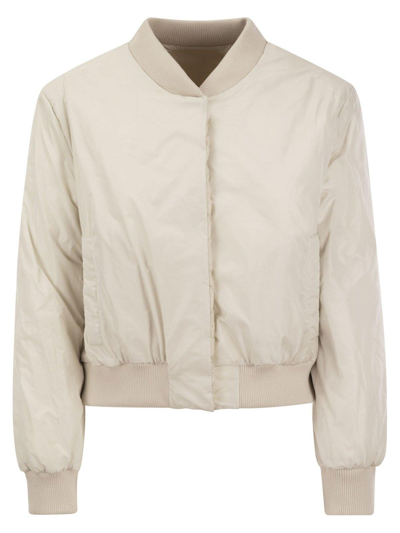 Shop Max Mara The Cube Buttoned Long-sleeved Reversible Jacket In Cream
