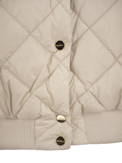 Shop Max Mara The Cube Buttoned Long-sleeved Reversible Jacket In Cream