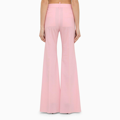 Shop Dsquared2 Pink Wool-blend Palazzo Trousers