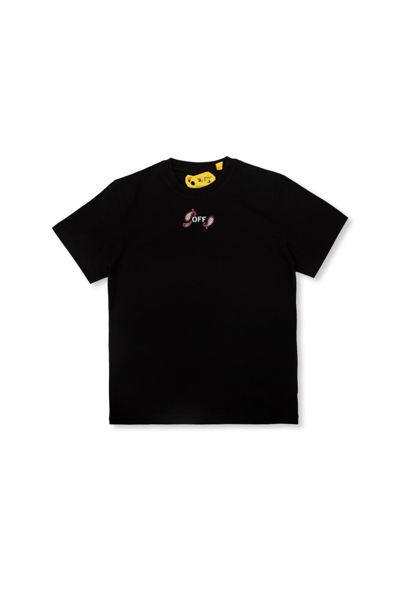 Shop Off-white Kids T-shirt With Logo In Black/white