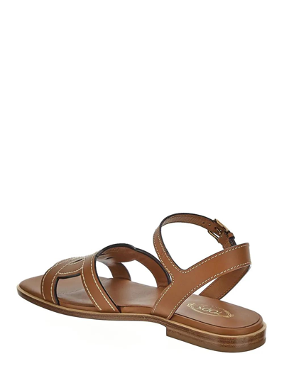 Shop Tod's Leather Sandals