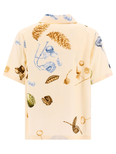 Shop Jil Sander Graphic Print Short-sleeved Shirt In Panna