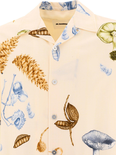 Shop Jil Sander Graphic Print Short-sleeved Shirt In Panna
