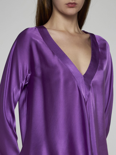Shop Forte Forte Silk Satin Blouse In Cocktail