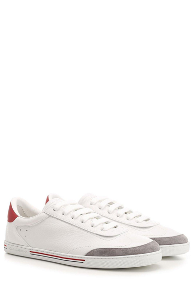 Shop Dolce & Gabbana Stripe-detailed Round Toe Sneakers In White