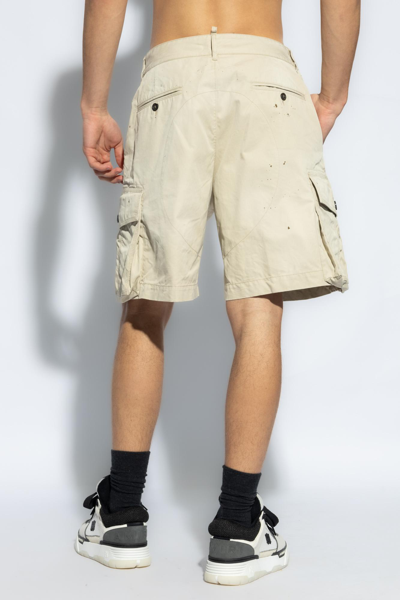 Shop Dsquared2 Cargo Shorts In Beige