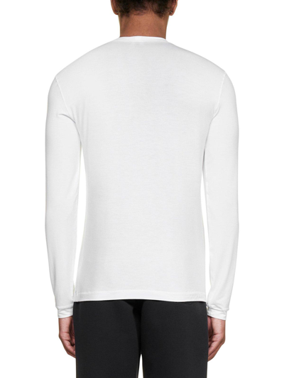 Shop Giorgio Armani Crewneck Long-sleeved T-shirt In U090
