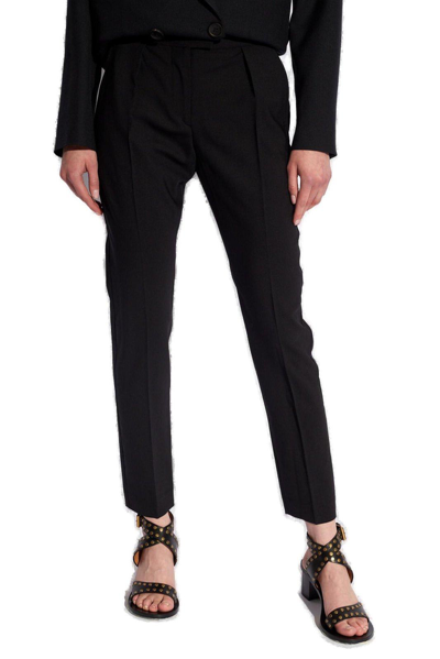 Shop Isabel Marant Pleated Slim Pants In Black