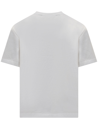 Shop Palm Angels T-shirt With Logo In White-black