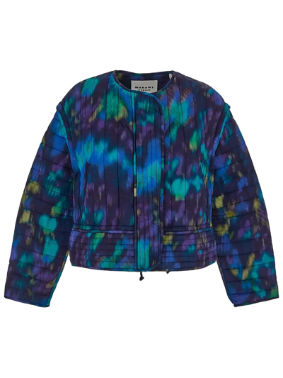 Shop Marant Etoile Multicolor Jacket In Blue/green