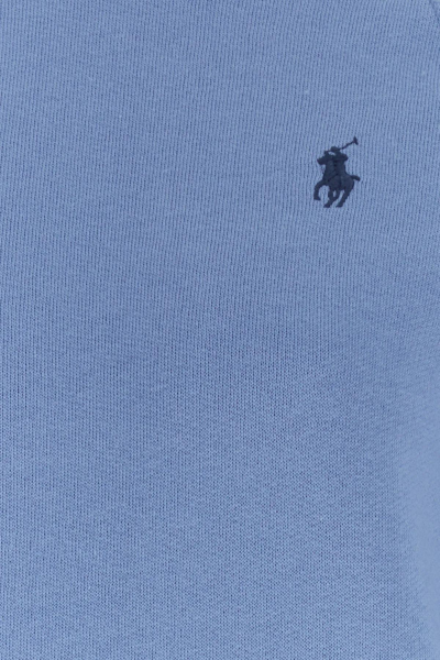 Shop Polo Ralph Lauren Cerulean Blue Cotton Blend Sweatshirt In Summer Blue
