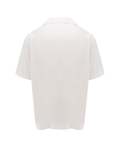 Shop Valentino Logo Plaque Short-sleeved Shirt In White