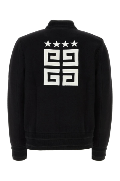 Shop Givenchy Black Wool 4g Stars Bomber Jacket