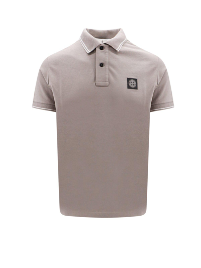 Stone Island Polo Shirt  Men Color Beige In Grey