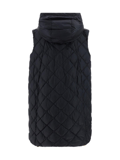 Shop Max Mara The Cube Quilted Down Vest  In Black