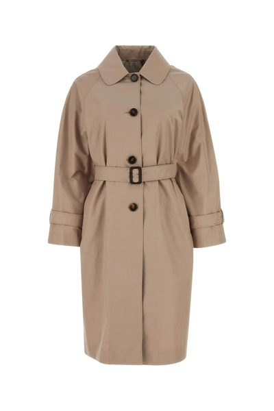 Shop Max Mara The Cube Beige Twill Ftrench Trench Coat
