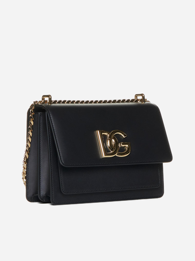 Shop Dolce & Gabbana 3.5 Leather Crossbody Bag