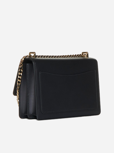 Shop Dolce & Gabbana 3.5 Leather Crossbody Bag