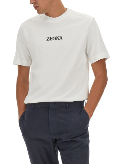 Shop Zegna Jersey T-shirt In White