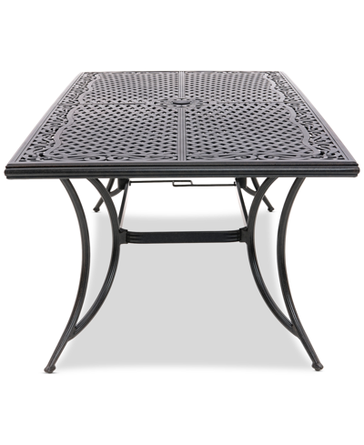 Agio Wythburn Mix And Match 84"x 42" Cast Aluminum Outdoor Dining Table In Pewter Finish